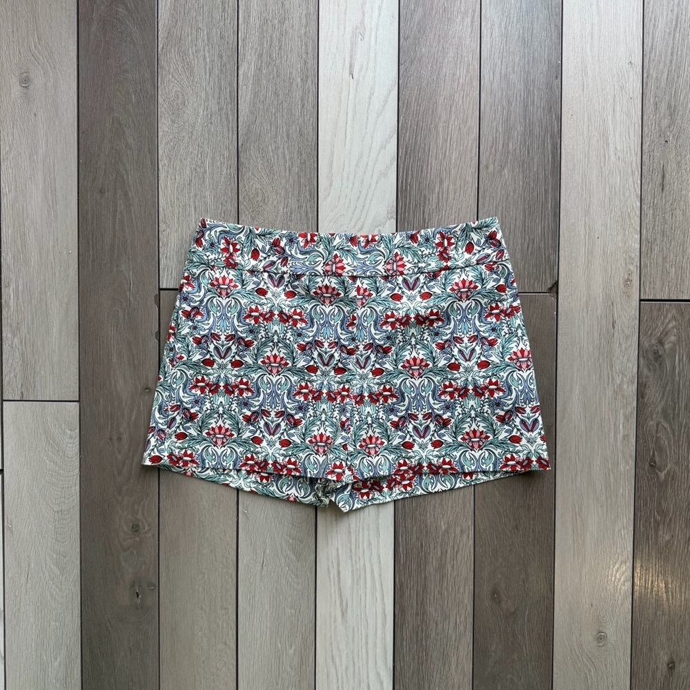 LOFT women's floral damask stretch cotton shorts